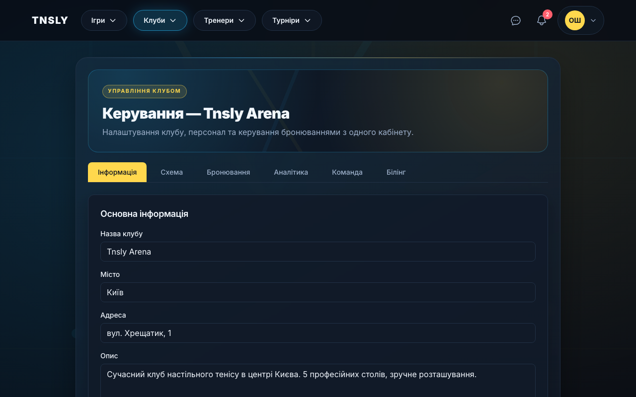 Управління клубом